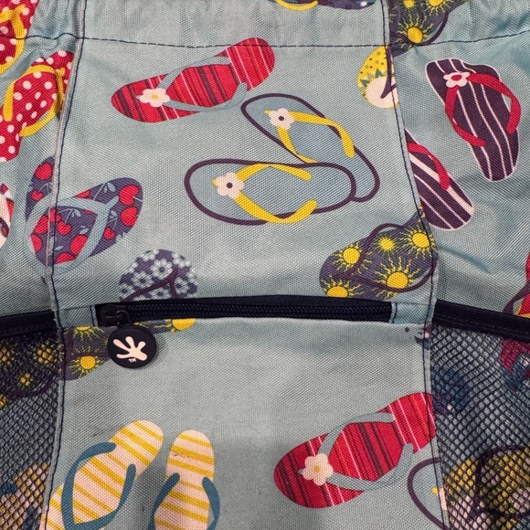 Stylish Flip-Flop Print Drawstring Backpack - Picture 2 of 4